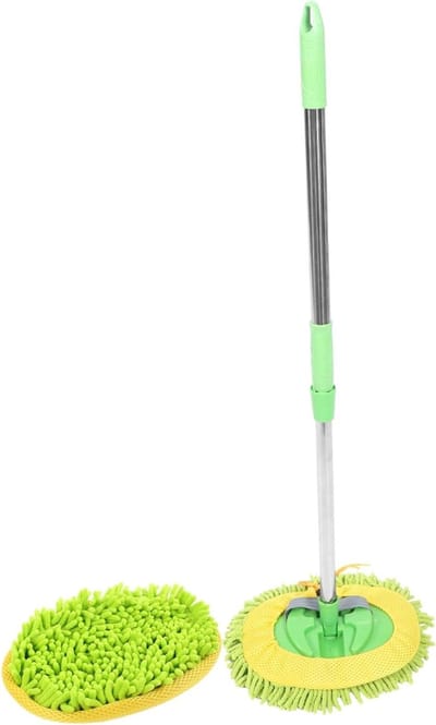 Auto Wasborstel - Schoonmaak Mop - Voertuigen Reinigen - Uitschuifbare Steel - 63 cm - Diverse Kleuren