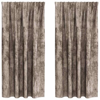 vidaXL Velvet Gordijnen 2 st Cappuccino 175 x 140 cm Fluweel