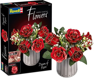 Revell Modelbouwpakket - 3D Houten Puzzel Boemen - DIY Modelbouw Bouwpakket - Creatief Knutselen - Bloemenfestival 00631 Flowers
