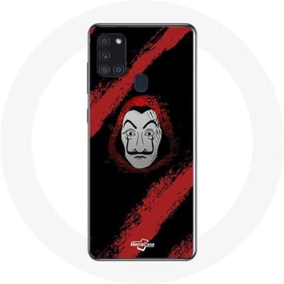Coque - La Casa de Papel - Samsung Galaxy A21S - Souple - Noir - Masque