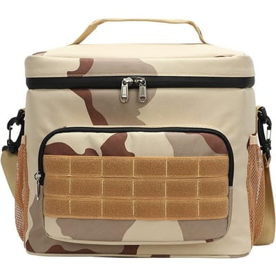 Tactische Lunchbox voor Mannen Werk Lekvrij Geïsoleerd Duurzaam Strand Thermische Koeltas Handtas Kamperen Picknick Vierkante Etuis Lichtgewicht om te Dragen