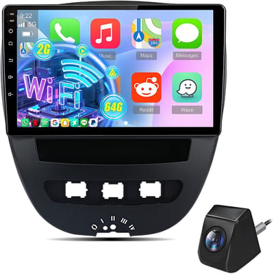 Hexinex - Geschikt Voor Toyota Aygo/PEUGEOT 107/Citroen C1 2005-2014 - 2+64GB CARPLAY - Achteruitrijcamera