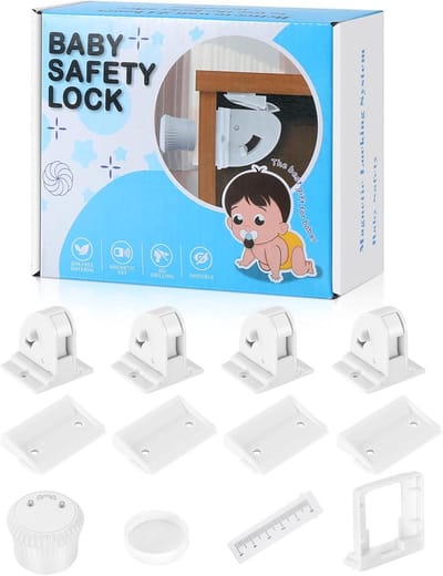 Magnetische Kastsloten - Babyveiligheid Ladesloten - Kindveilige Omgeving Creëren - Onzichtbaar Ontwerp - 4 Stuks - Wit