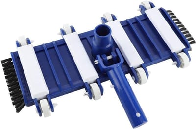 Zwembadborstel - Zwembadzuiger Bodemborstel - Zwembad Reinigen - Zachte Borstelharen - 38 x 19 x 10 cm - Blauw