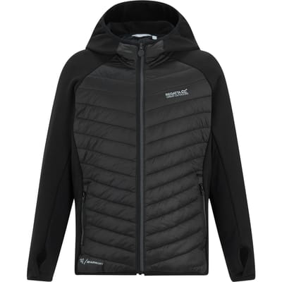 Regatta Kinderen/Kids Andreson Hybride Gewatteerde Jacket (Zwart/Seal Grijs)
