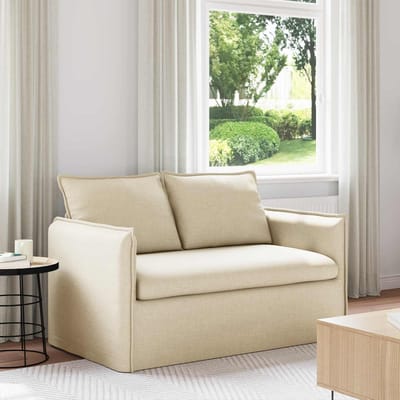 vidaXL - Bank - Crème - 136 - x - 82 - x - 85 - cm - Stof