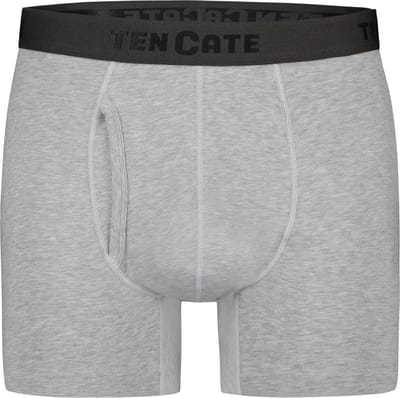 Ten Cate Basics shorts met gulp grey melange 2-pack voor Heren | Maat S