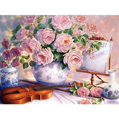 Diamant schilderij bloemen Rose Lily handgemaakte DIY Diamond schilderij borduurwerk kruis borduurwerk 20X30CM