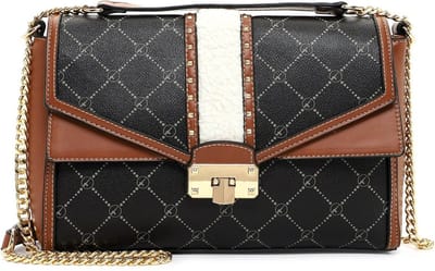 Tamaris Schoudertas Telefoontasje Anastasia Teddy Crossbody Bag Black Zwart Veelkleurig