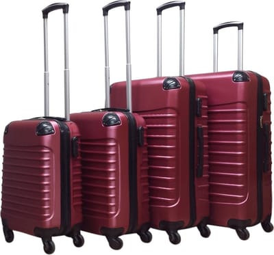 Quadrant 4 delige ABS Kofferset - Bordeaux Rood