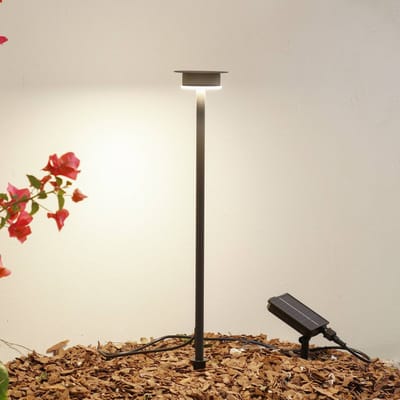 Lindby - Sfeerverlichting buiten - 1licht - Aluminium, kunststof - H: 52.5 cm - zwart - Inclusief lichtbron