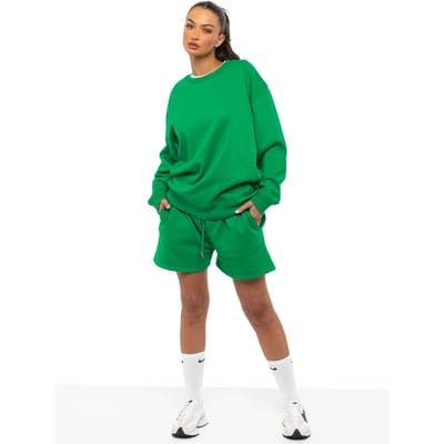 Enzo Dames Oversized Sweatshirt Tracksuit Met Korte Broek