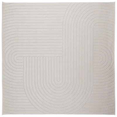 vidaXL - Binnen- - en - buitenkleed - PALMERAS - Crème - 120 - x - 120 - cm - Polyester