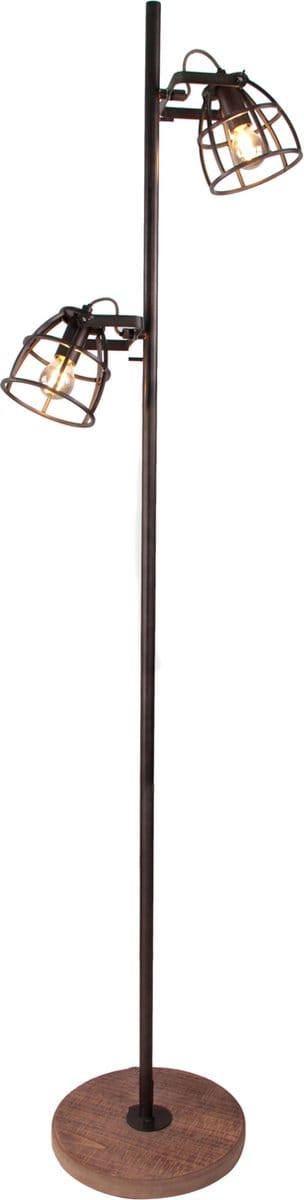 Chericoni Aperto Vloerlamp - 2 lichts - 153 cm - E14 - Zwart