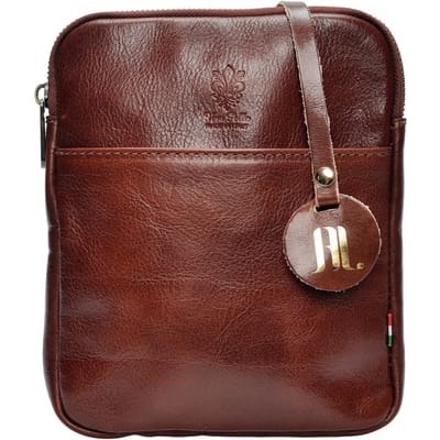 Anna Luchini Bordeauxrood Rundleer Tas