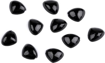 10 plastic neusjes - opplak neus - dieren - mini neuzen zwart - beer hondje - driehoek - 9mm - plakbaar - geschikt voor kaarten maken