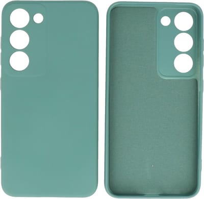 Hoesje Geschikt voor Samsung Galaxy S23 Plus - 2.0mm Dikke Fashion Telefoonhoesje Backcover - Siliconen Hoesje - Donker Groen