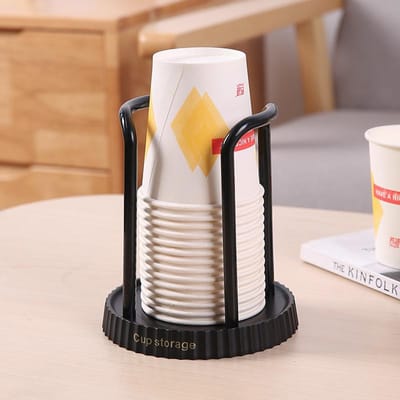 Porte-gobelet en papier simple, support de rangement pour gobelets jetables, support de rangement multifonctionnel pour gobelets à café et à thé au lait, extracteur de gobelets gray