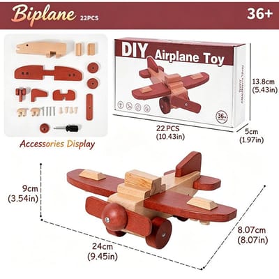 Houten Doe-het-zelf Belegeringsmateriaal Kanon Speelgoed Set Kinderen Schroef Montage Vliegtuig Trebuchet Model Educatieve Bouwstenen Jongens Speelgoed Cadeau
