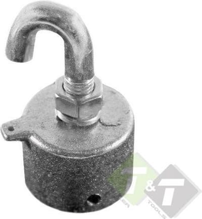 Eindstuk ronde haak, Ronde haak van 14mm, Buisdiameter van 43mm