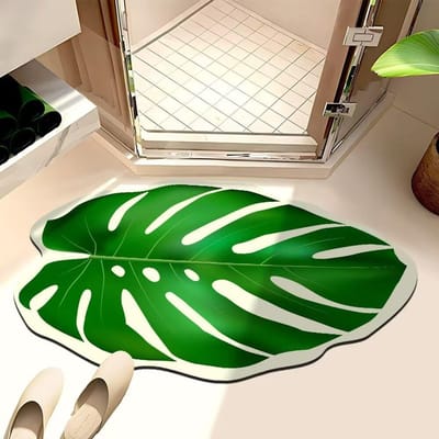 Blad Diatomeeën Modder Mat Absorberend en Vuilbestendig Badkamermat Antislip Mat Onregelmatige Douchedeur Sneldrogende Mat 40 * 60cm
