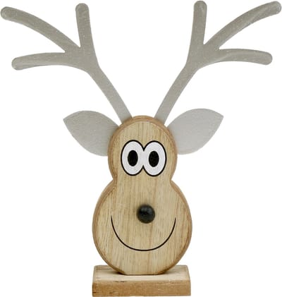 Moose head nature to stand 18cm x 16cm 3st, 3 Stück