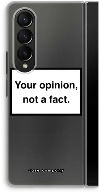 Case Company® - Hoesje geschikt voor Samsung Galaxy Z Fold4 hoesje - Your opinion - Soft Cover Telefoonhoesje - Bescherming aan alle Kanten en Schermrand