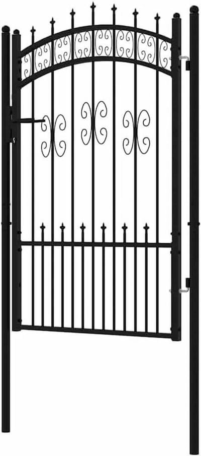 Tuinpoort - Hekpoort Tuin - Perceel Afbakenen - Gepoedercoat Staal - 103 x 150 cm - Zwart