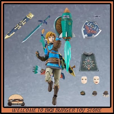 Figma 626 Figurine Link The Legend Of Zelda Tears Of The Kingdom Figurines Breath Of The Wild Figurine Anime Collections GK Modèle blue