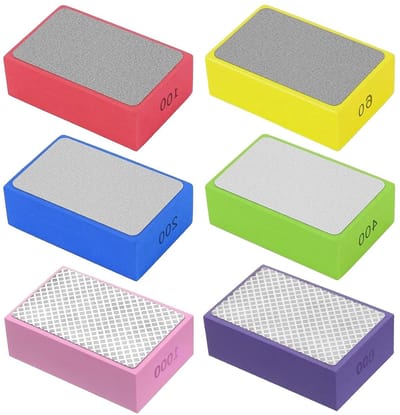 Handpolijstschijven voor Hout, Glas, Metaal en Tegels - 6 Stuks Schuurpads voor Efficiënte Afwerking en Polijsten van Diverse Materialen (60# 100# 200# 400# 600# 1000#)