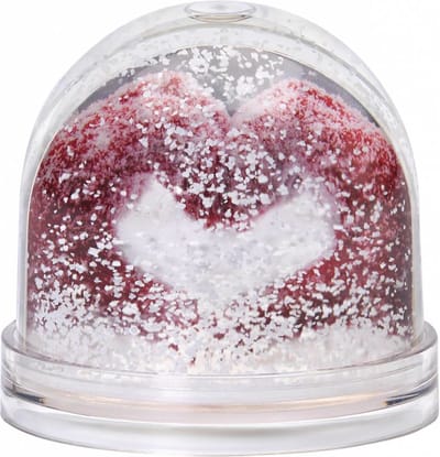 Walther Foto Glitter Bal Sneeuw - Kunstglas - voor 2 foto's 5,5 x 6 cm - met sneeuw