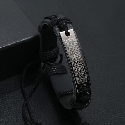 Donley - Bijbel armband - holy armband - heilige tekst armband - our father - padre nuestro que es tas - cubaans - don - Black - zwart - thy kingdom come - ES