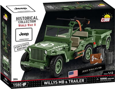 COBI 2804 Willys MB +Trailer & M2 Gun