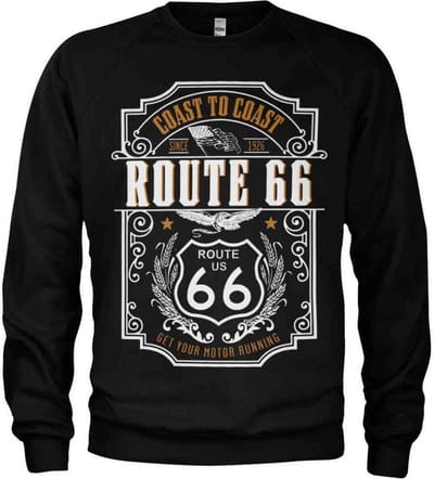 Route 66 Sweater/trui -S- Coast To Coast Zwart