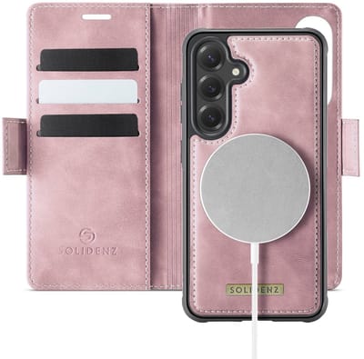Solidenz hoesje – Geschikt voor Samsung Galaxy S26 Plus – Luxe 2-in-1 Hoesje geschikt voor MagSafe – Afneembare case – Roze
