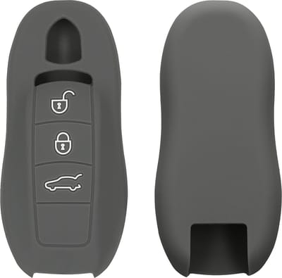 kwmobile autosleutel hoesje geschikt voor Porsche 3-knops autosleutel (alleen Keyless) hoes - TPU autosleutel behuizing - Beschermende auto sleutel case - Sleuteletui in donkergrijs