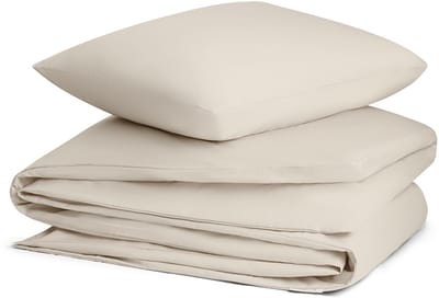 Yumeko dekbedovertrek katoen TENCEL™ sandy taupe 140x220 + 1/60x70 - Biologisch & ecologisch