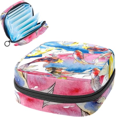 Opbergtas Maandverband - Menstruatie Pouch - Persoonlijke Hygiëne - Zacht Vlokdoek Materiaal - 17 x 17 x 12 cm