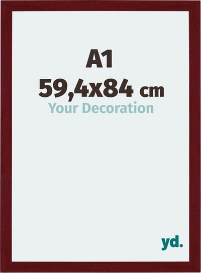 Your Decoration - Fotolijst A1 59,4x84 cm - MDF - Wijnrood Geveegd - Mura