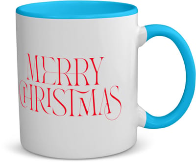 Akyol - kerst merry christmas koffiemok - theemok - blauw - Kerstmis - kerst beker - winter - kerst - christmas - kerst cadeau - 350 ML inhoud