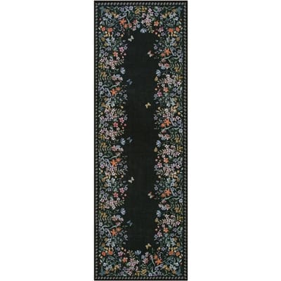 Tapis de couloir Tapis long Lavable en machine Pliable Tapis de sol antidérapant Fleurs de printemps Décoration de maison Tapis pour salon 50x160cm