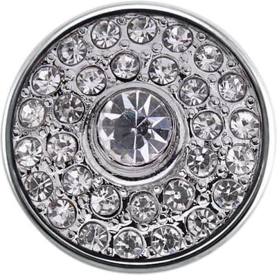 Quiges - Drukknoop Mini 12mm Ornament Zirkonia - EBCMK168