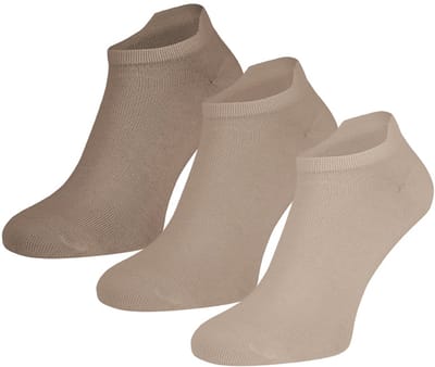 Teckel Sneakersokken 3 pack – Beige assorti – 35-38