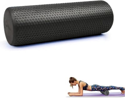 Famanu Foam Roller Fasciarol, Schuimrubber rol, Fitness Massagerol voor Triggerpoint-Massage in Rug, Nek, Benen Tijdens de Fasciatraining met de Gymnastiekrol voor Mannen en Vrouwen. 45x15cm