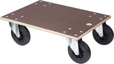 Transport dolly - Verhuishulp Transportroller - Zwaar Transport - 750 kg draagvermogen - 78 x 59 cm - Bruin