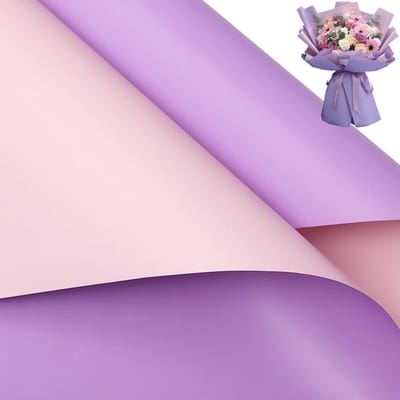 Dailygoods- Inpakpapier Dubbelzijdig 20 Vellen - Waterdicht - Tweekleurig - Geschenken - Bloemen - Luxe Materiaal - Cadeaupapier