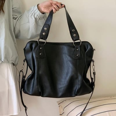 Tas Zwart Getextureerd Dames Tas Alle Commuter Crossbody Tas Casual Schouder Tote Tas zwart