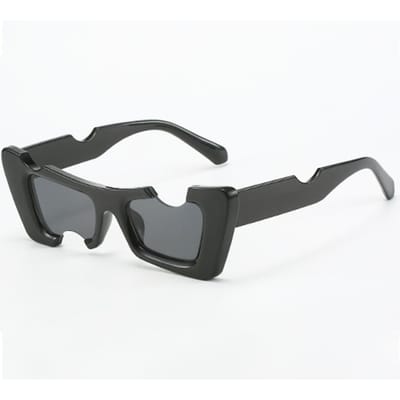 Lunettes de Soleil Style Découpé et Trou Mode Vintage Lunettes de Soleil Hommes Femmes Luxe Lunettes de Soleil de Designer Lunettes UV400 gray