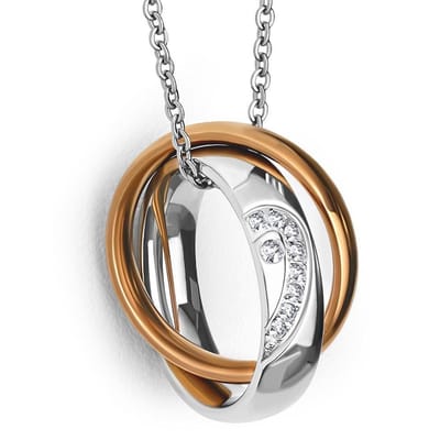 Amanto Ketting Delano Rosé - 316L Staal - Ringen - Ø20mm - 45cm