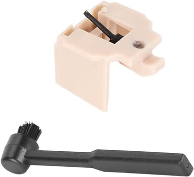 Vervangnaald voor draaitafel met reinigingsborstel, eenvoudig te installeren, geschikt voor AT LP60X en USB draaitafels, hoogwaardige geluidskwaliteit